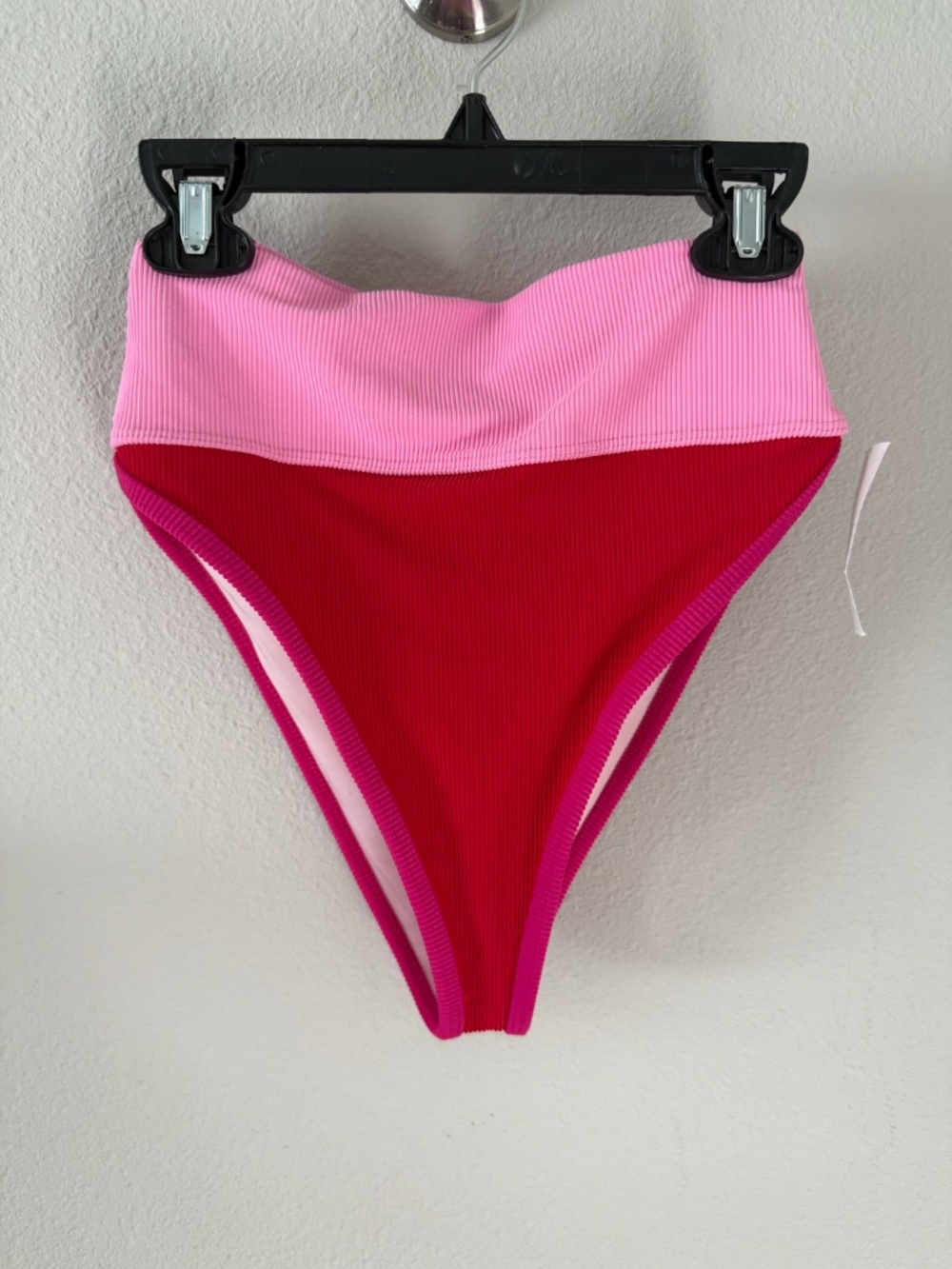 Beach Riot Emmy Bikini Bottom Fuchsia Red Neon Size S $98 - Picture 3 of 8